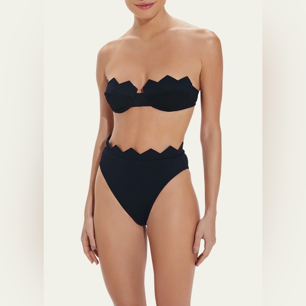 VIX Imani Black Strapless High Waist Bikini Swimsuit Set - tags removed